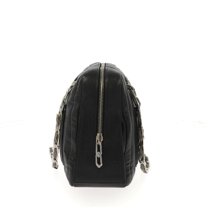 Chanel "Mademoiselle" Camera Shoulder Bag in black leather