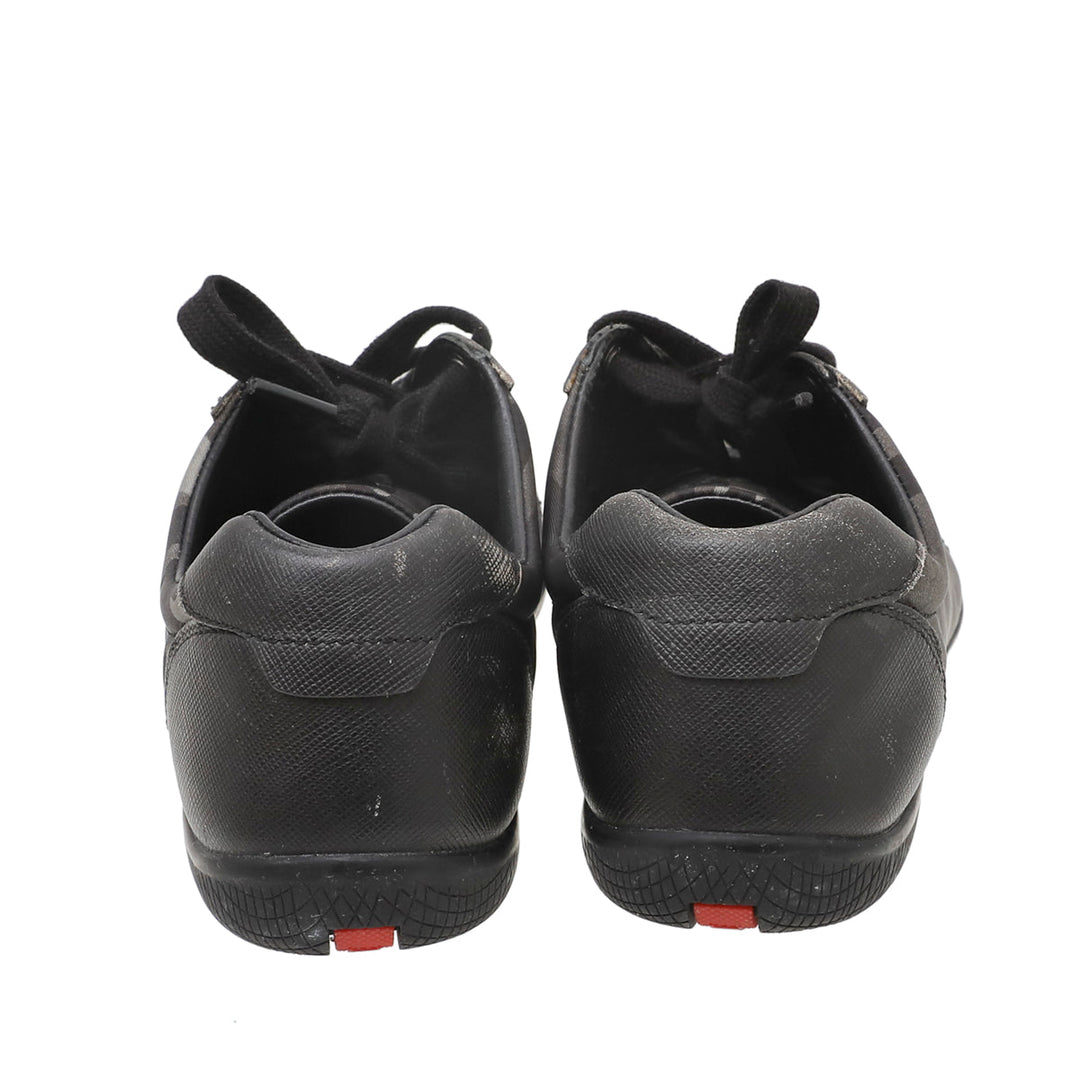 Prada Camo Green Camouflage Low Top Sneaker 37