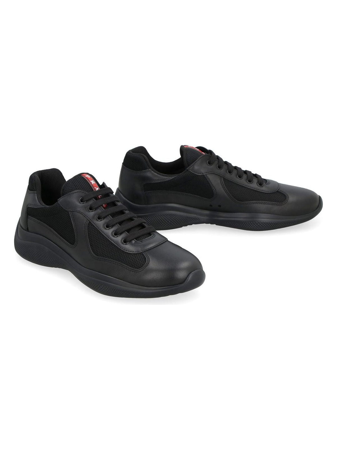 LEATHER LACE-UP SNEAKERS