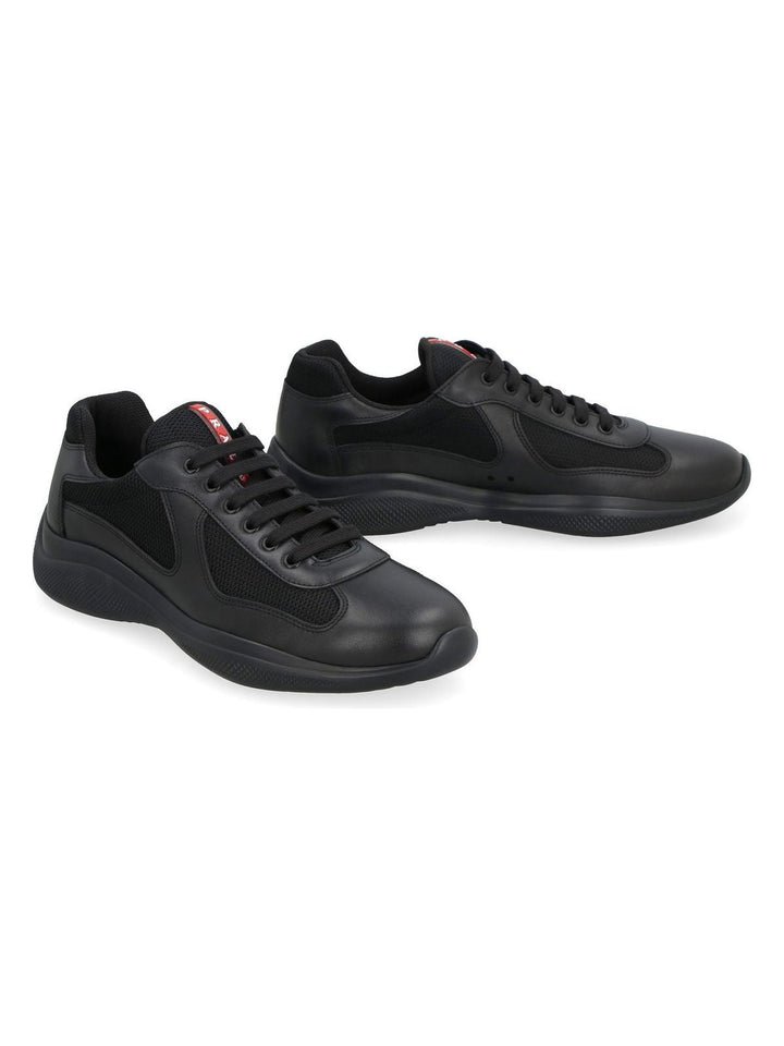 LEATHER LACE-UP SNEAKERS