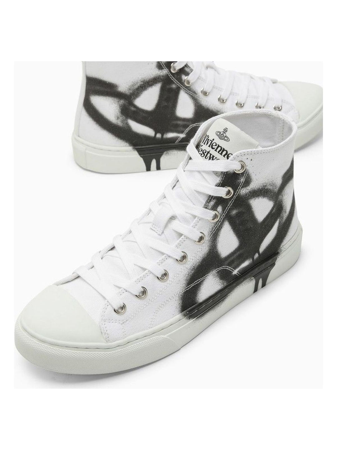 BLACK/WHITE COTTON CANVAS TRAINER