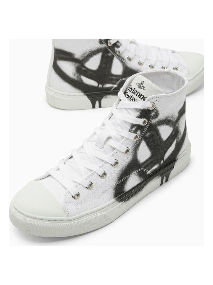 BLACK/WHITE COTTON CANVAS TRAINER