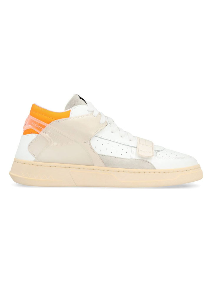 LEATHER MID-TOP SNEAKERS
