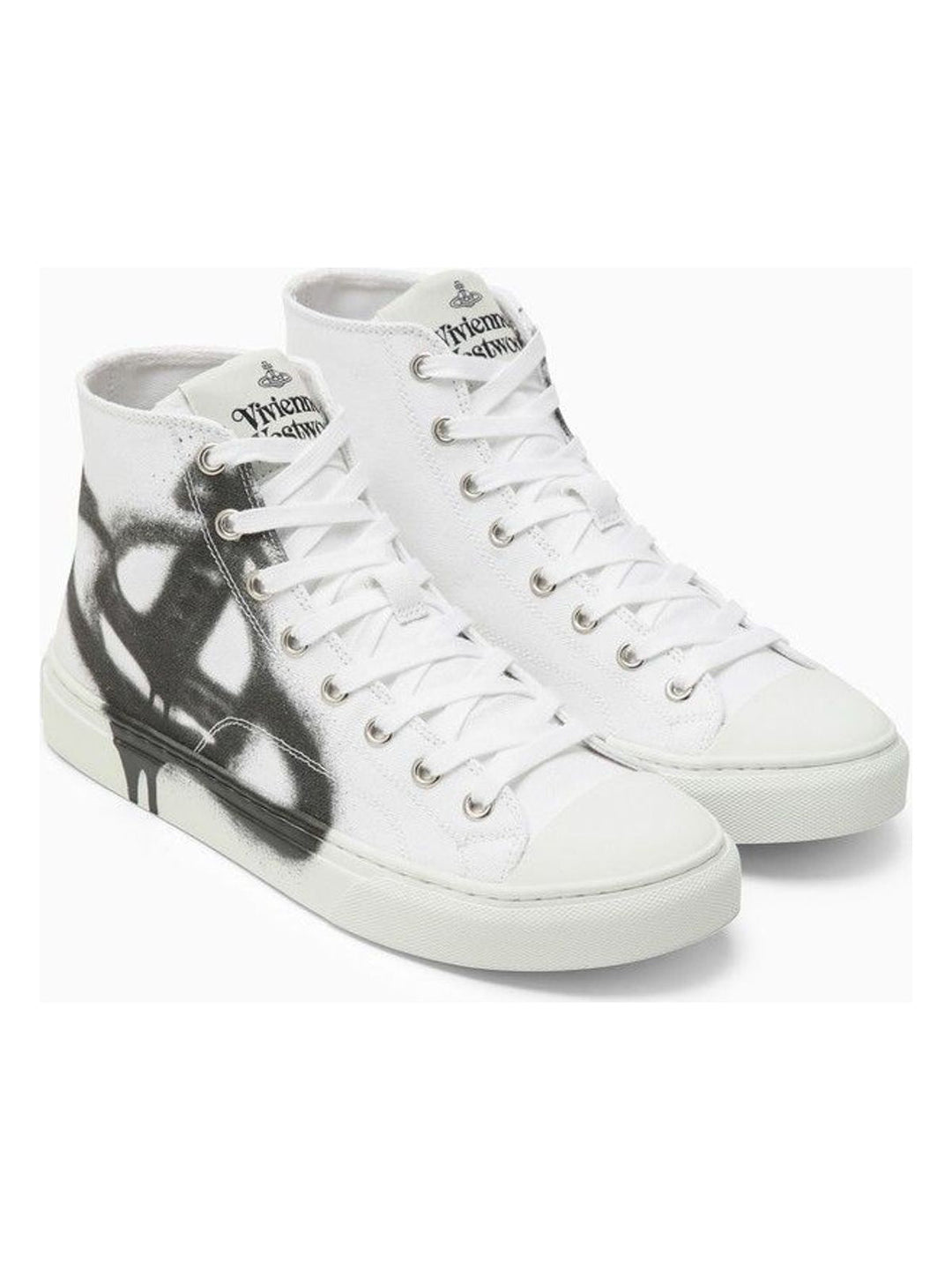 BLACK/WHITE COTTON CANVAS TRAINER