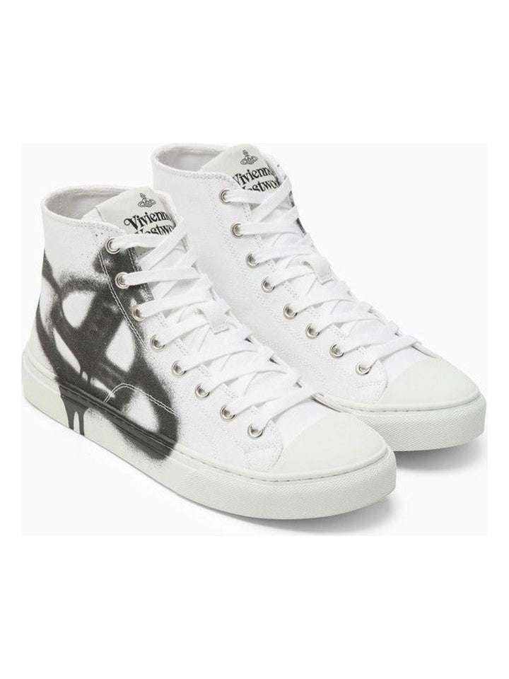 BLACK/WHITE COTTON CANVAS TRAINER