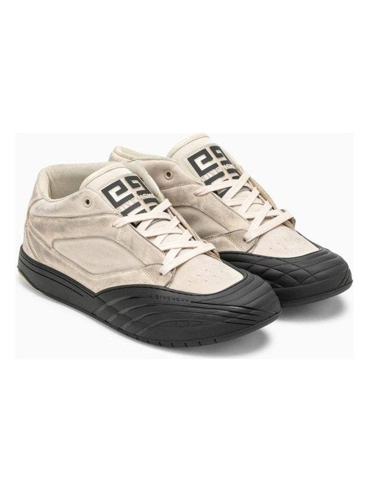 STONE GREY NUBUCK LOW SKATE TRAINER