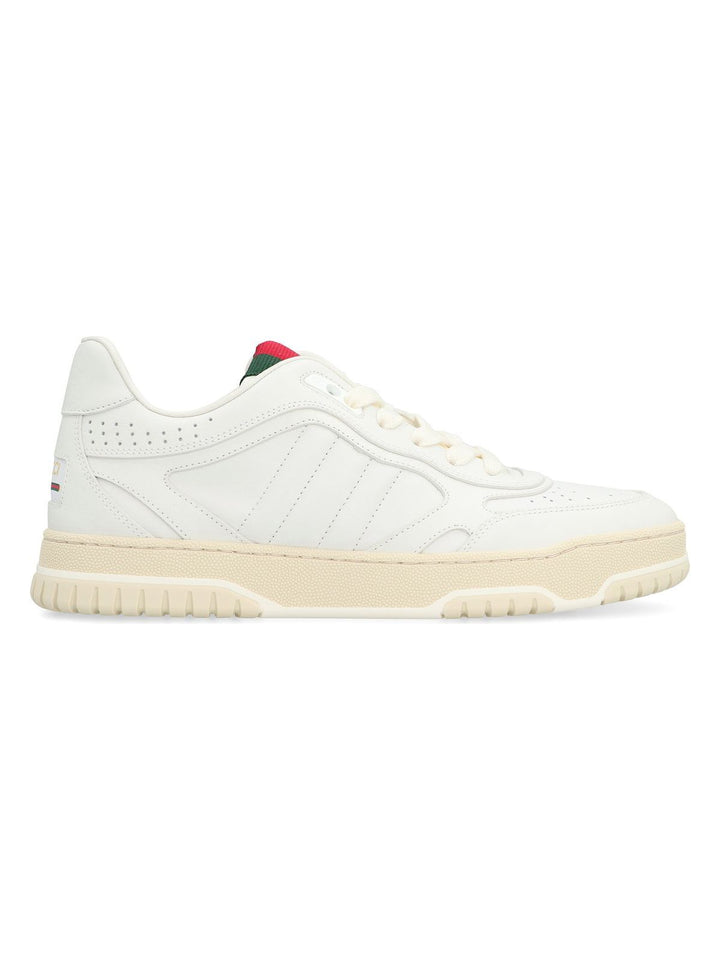RE-WEB LEATHER LOW-TOP SNEAKERS