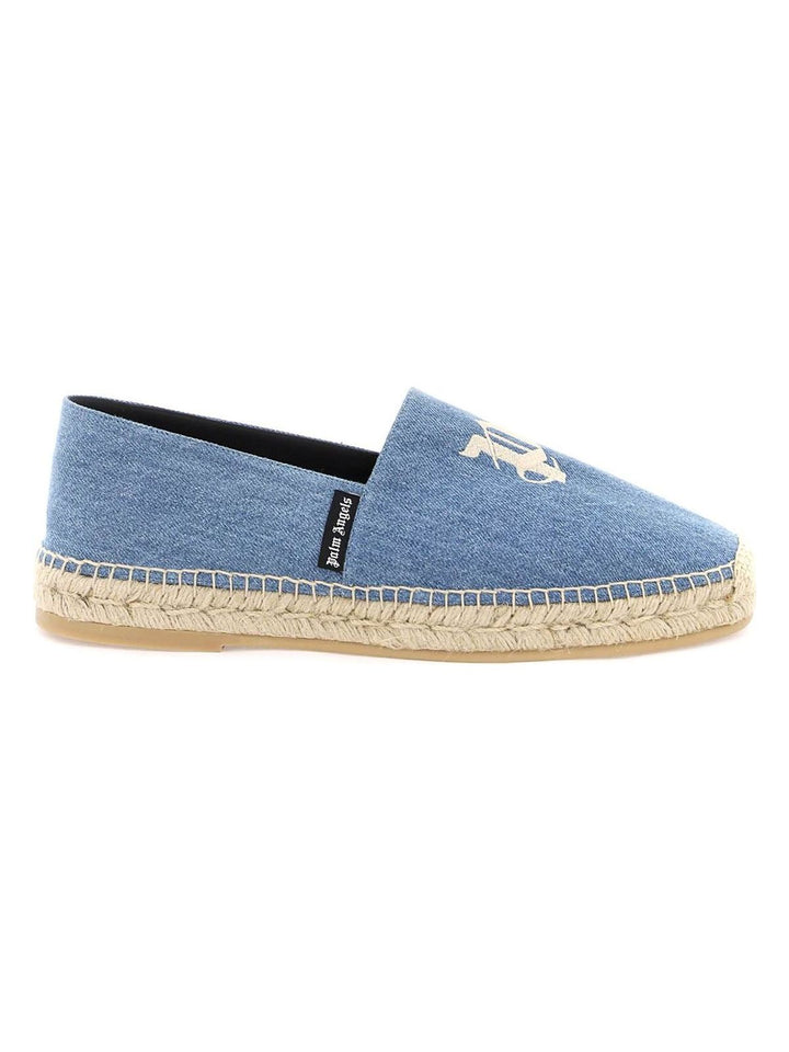 DENIM ESPADRILLES WITH EMBROIDERED LOGO