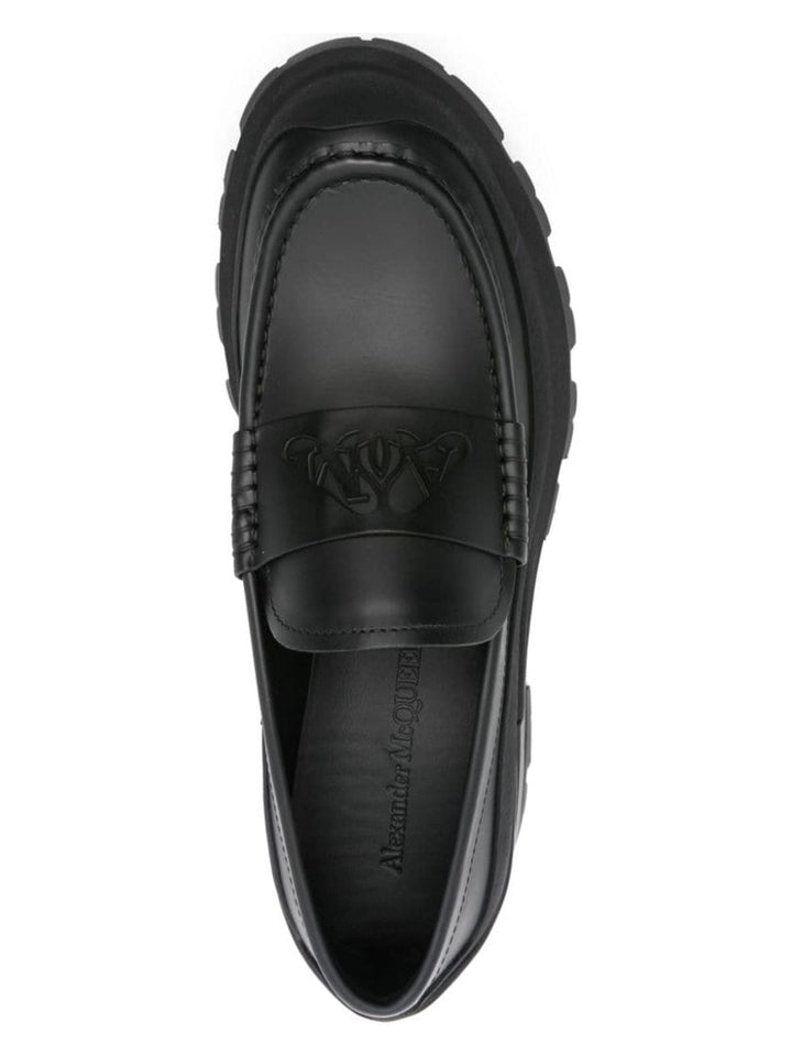SEAL LOGO LEATHER LOAFERS