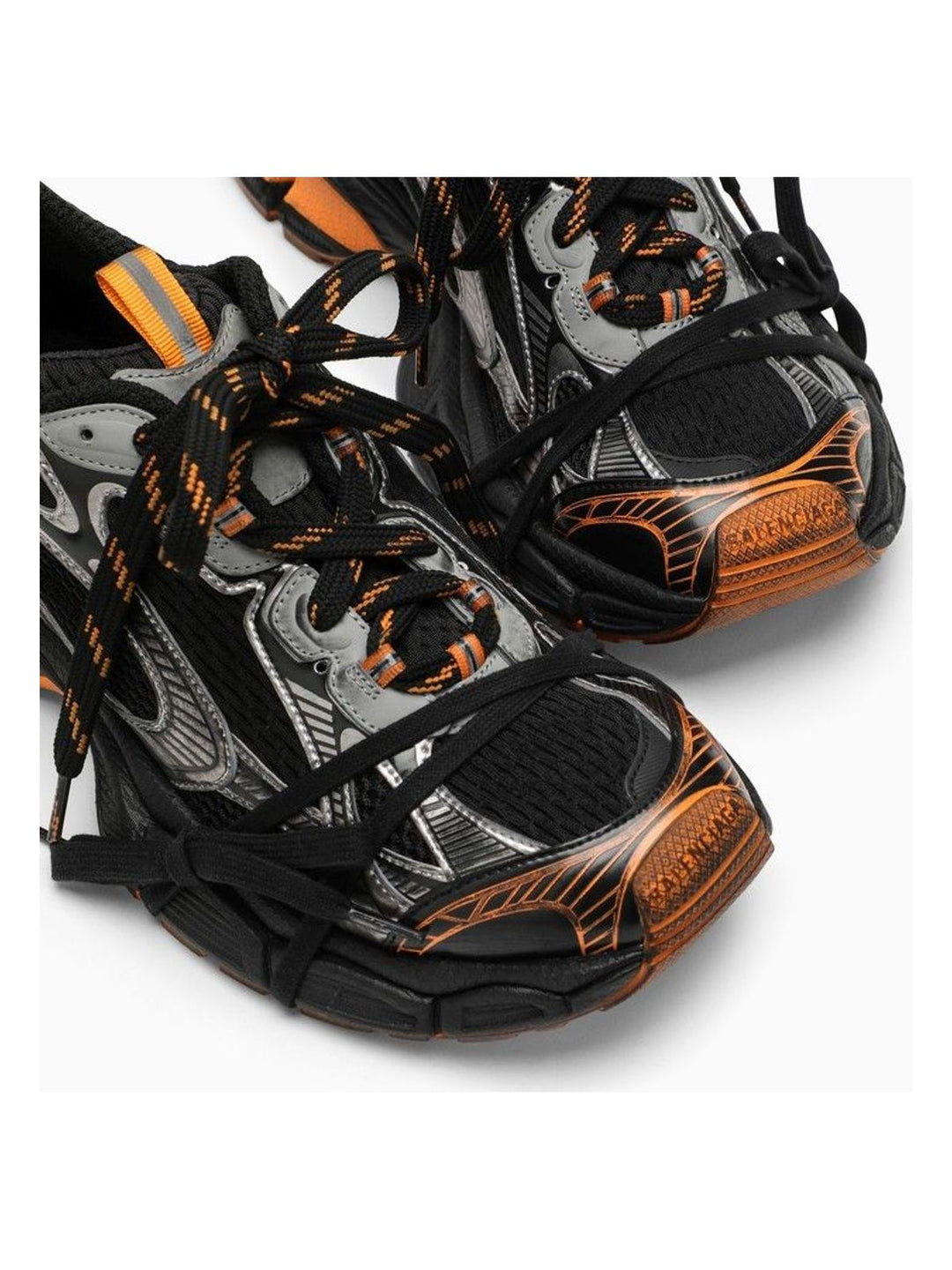 3XL BLACK/ORANGE/GREY MESH AND POLYURETHANE TRAINER