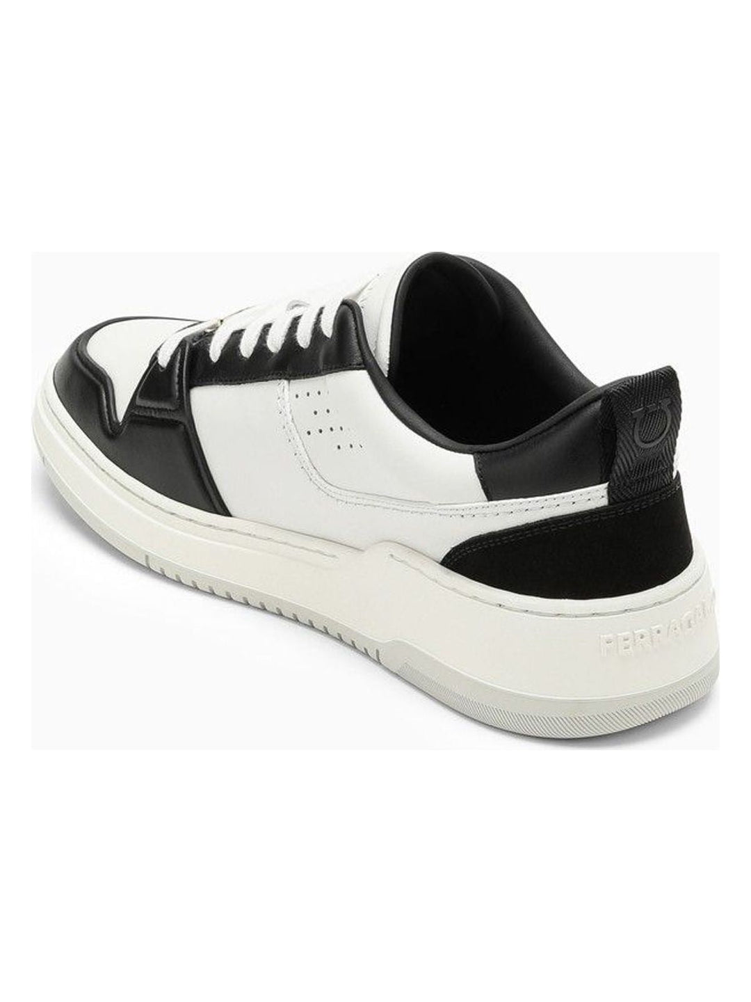 LOW BLACK/WHITE LEATHER TRAINER