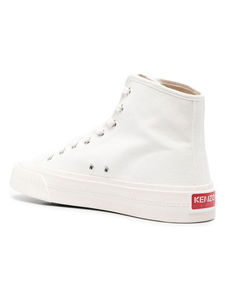 KENZO TIGER-PRINT HIGH-TOP SNEAKERS