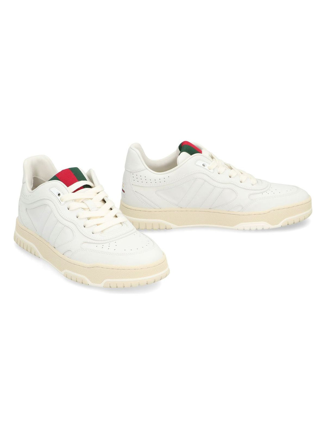 RE-WEB LEATHER LOW-TOP SNEAKERS