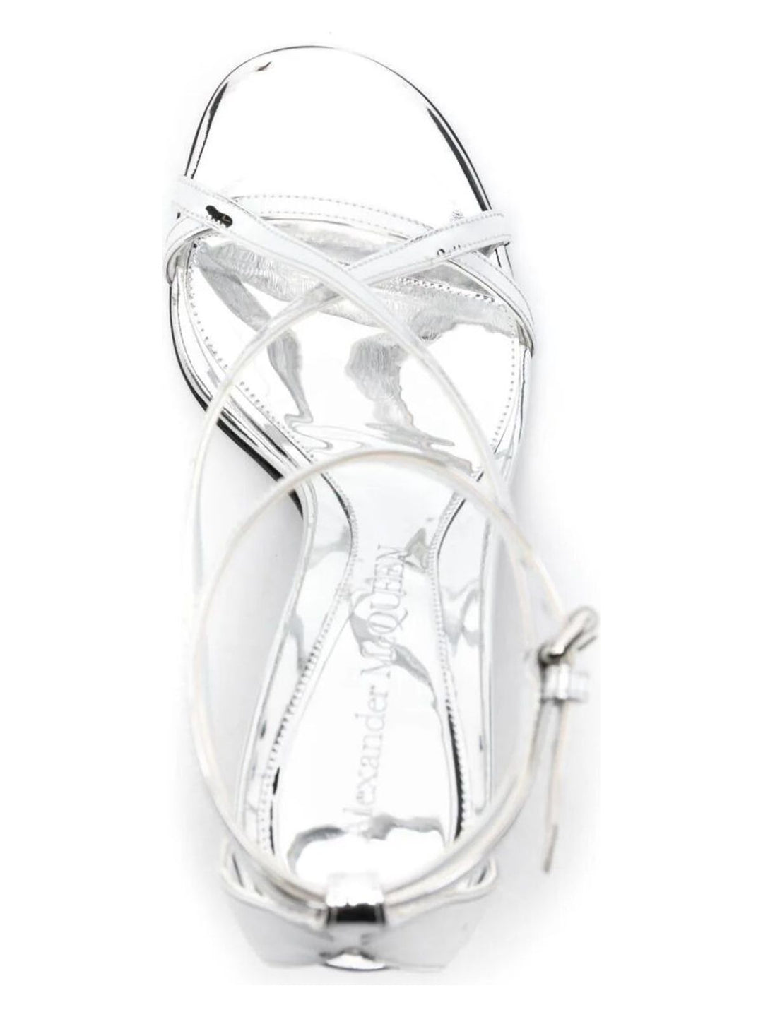 TWISTED ARMADILLO 95MM PATENT SANDALS