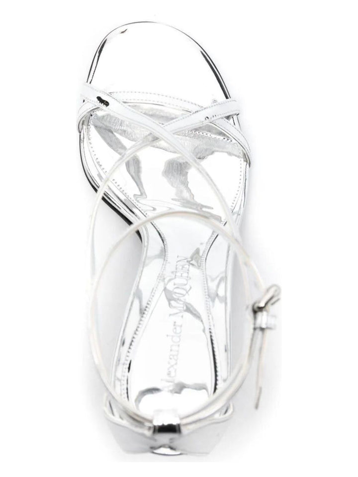 TWISTED ARMADILLO 95MM PATENT SANDALS