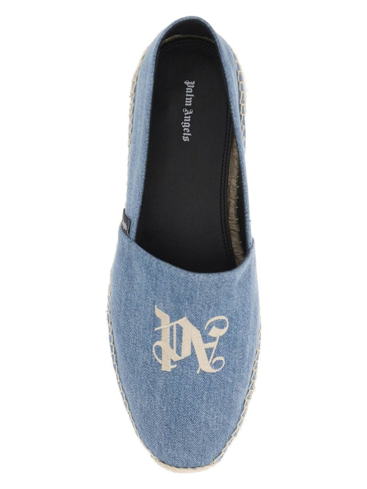 DENIM ESPADRILLES WITH EMBROIDERED LOGO
