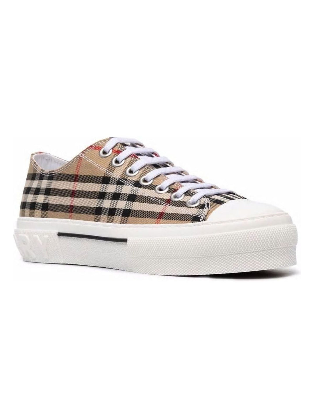 CHECKED MOTIF CANVAS SNEAKERS