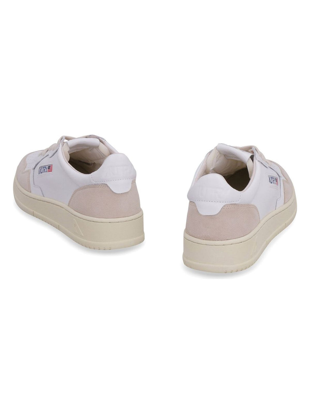 WHITE LEATHER LOW-TOP SNEAKERS