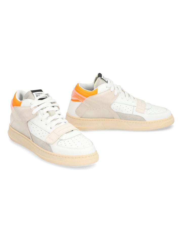 LEATHER MID-TOP SNEAKERS