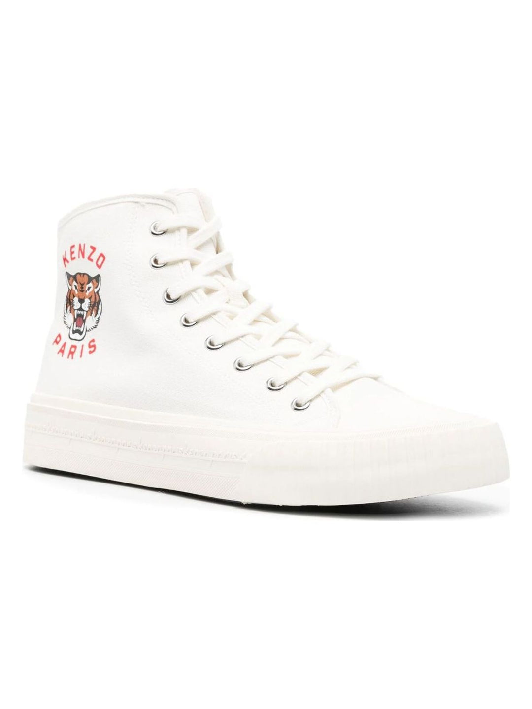 KENZO TIGER-PRINT HIGH-TOP SNEAKERS
