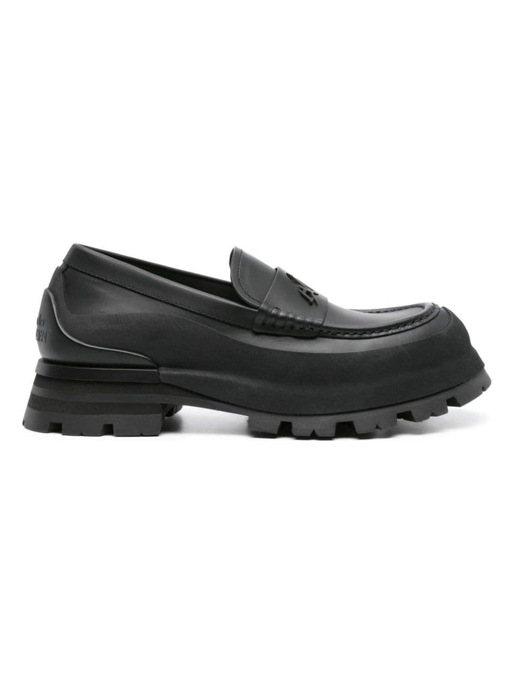 SEAL LOGO LEATHER LOAFERS