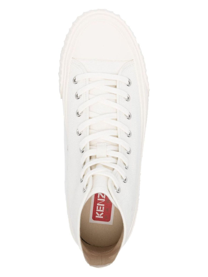 KENZO TIGER-PRINT HIGH-TOP SNEAKERS