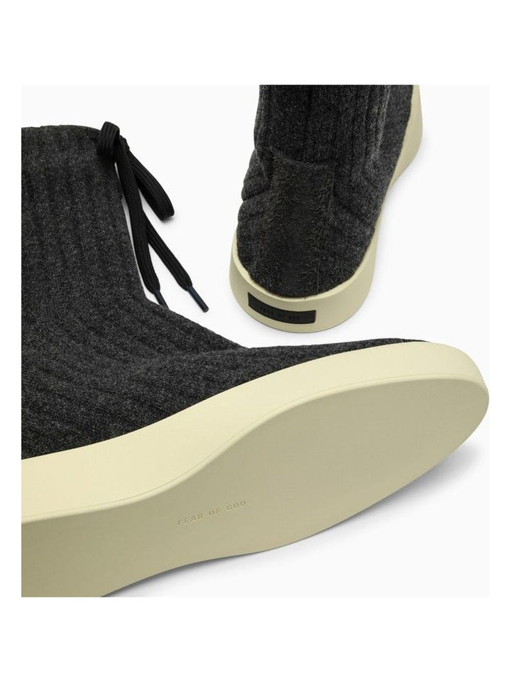 MOC KNIT HI DARK GREY BOOT