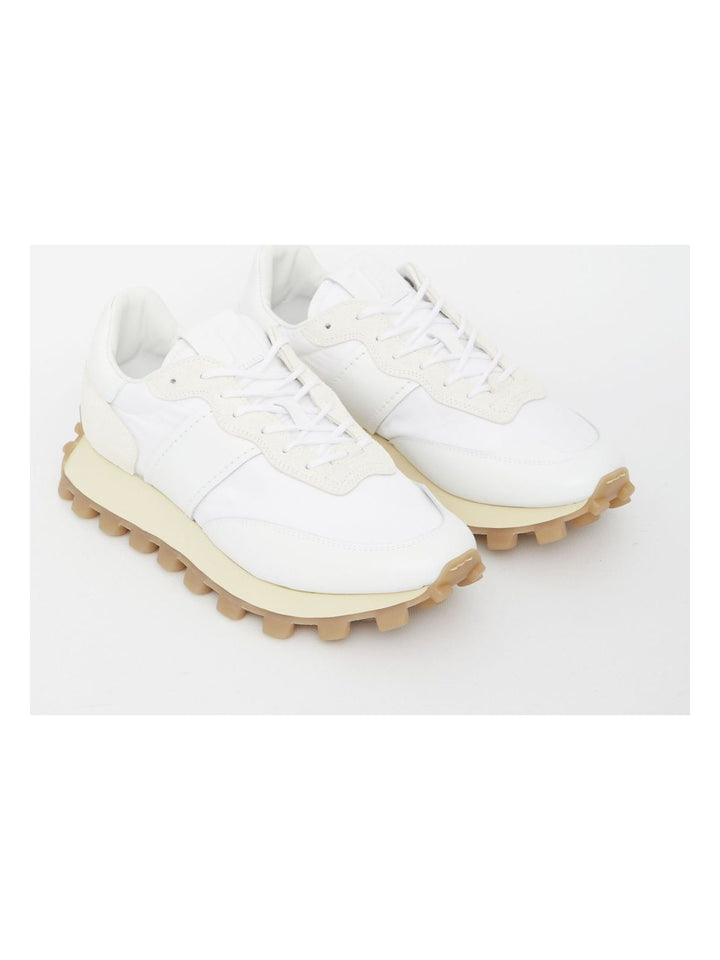 1T TECHNO-FABRIC AND LEATHER SNEAKERS