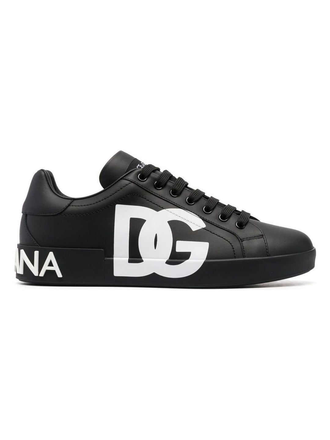 LEATHER PORTOFINO SNEAKERS WITH DG LOGO