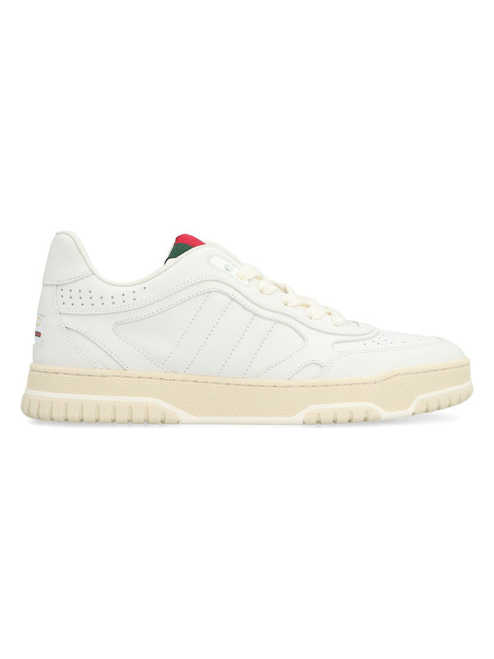 RE-WEB LEATHER LOW-TOP SNEAKERS