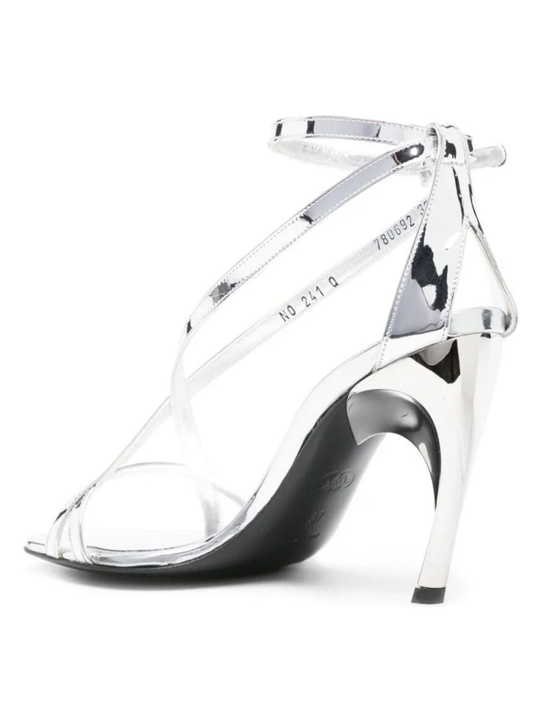 TWISTED ARMADILLO 95MM PATENT SANDALS