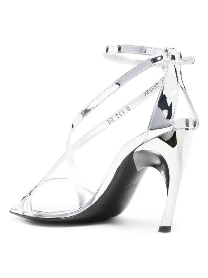 TWISTED ARMADILLO 95MM PATENT SANDALS