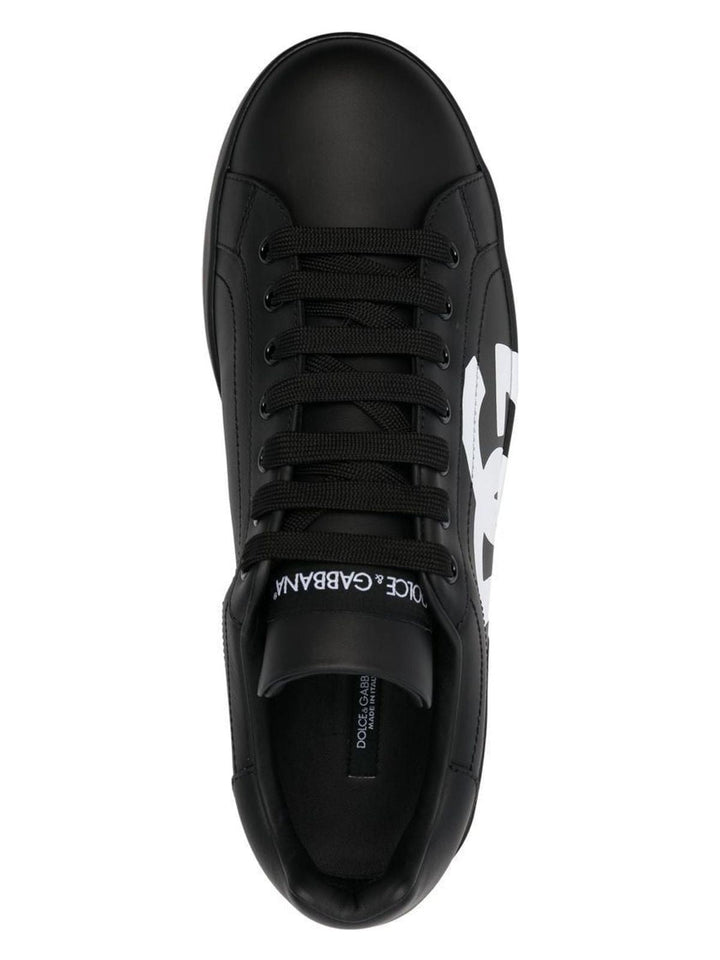 LEATHER PORTOFINO SNEAKERS WITH DG LOGO