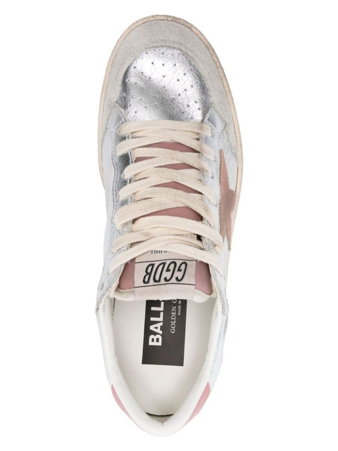 SNEAKER BALL STAR PLATEADO NUDE ROSA