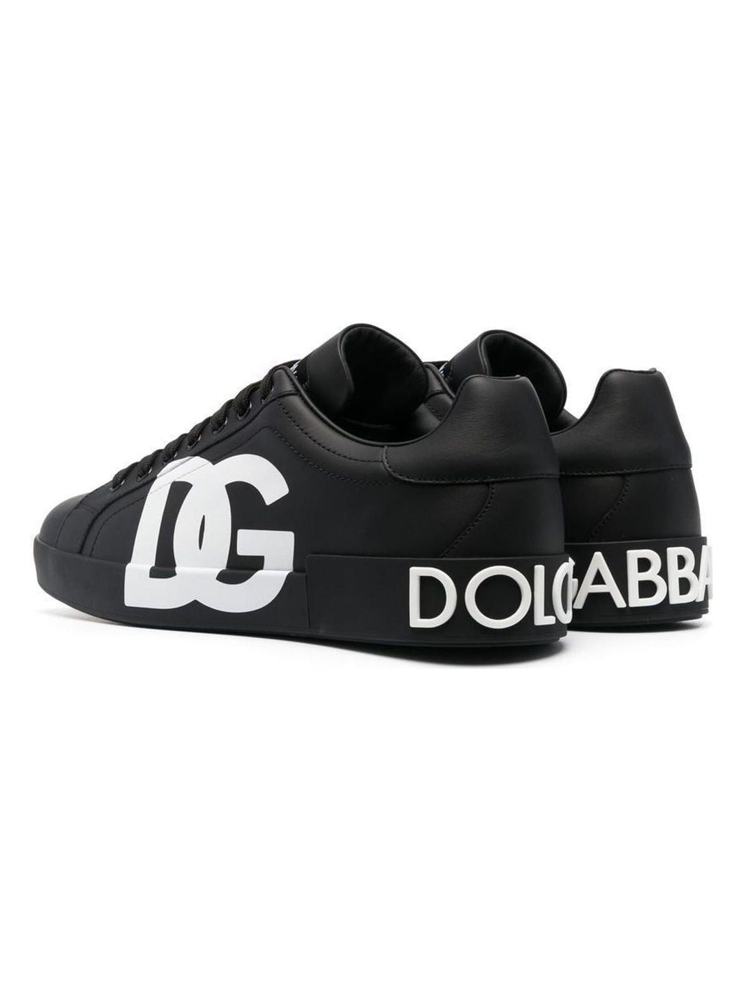 LEATHER PORTOFINO SNEAKERS WITH DG LOGO