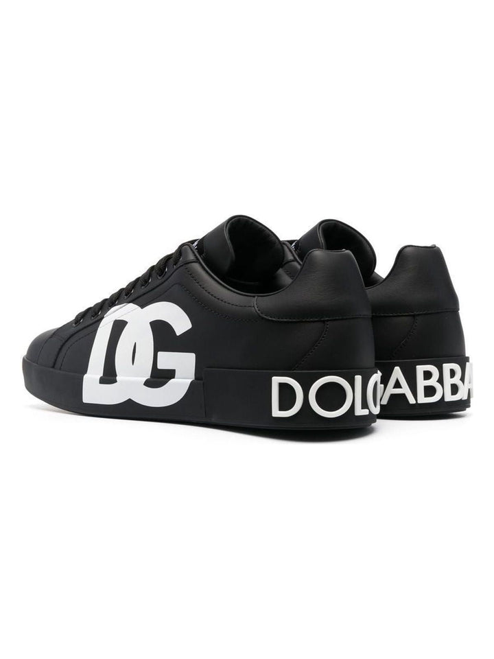 LEATHER PORTOFINO SNEAKERS WITH DG LOGO