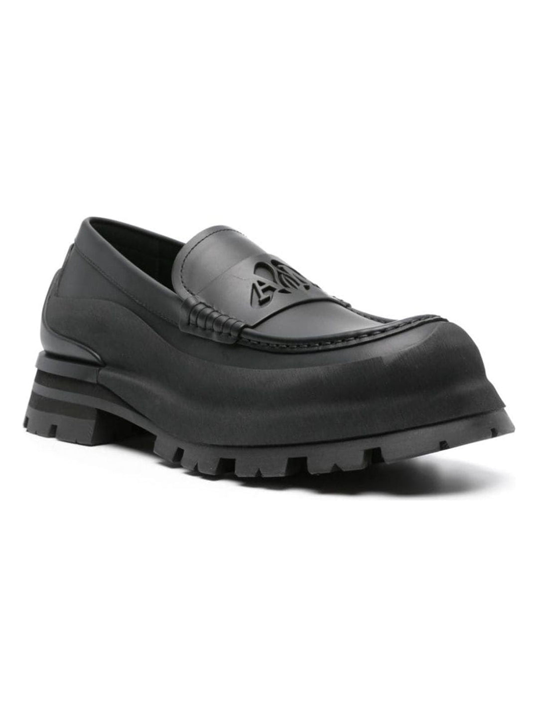SEAL LOGO LEATHER LOAFERS