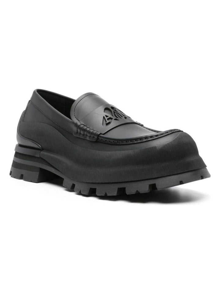 SEAL LOGO LEATHER LOAFERS
