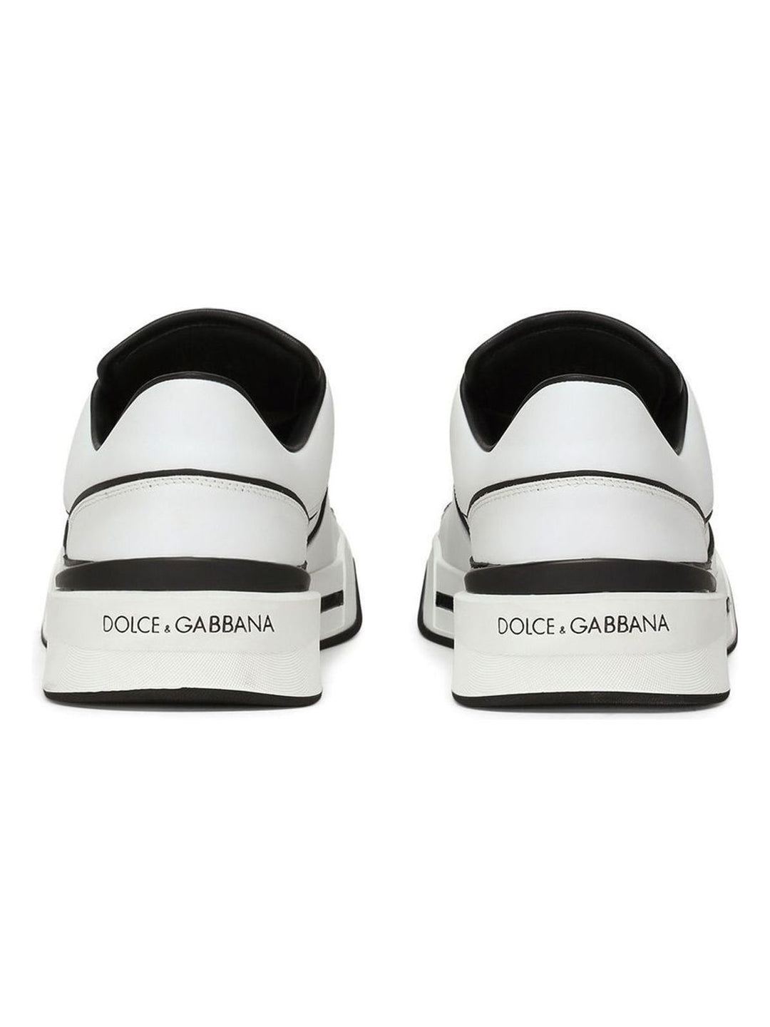 NEW ROMA WHITE/BLACK LEATHER LOW SNEAKER