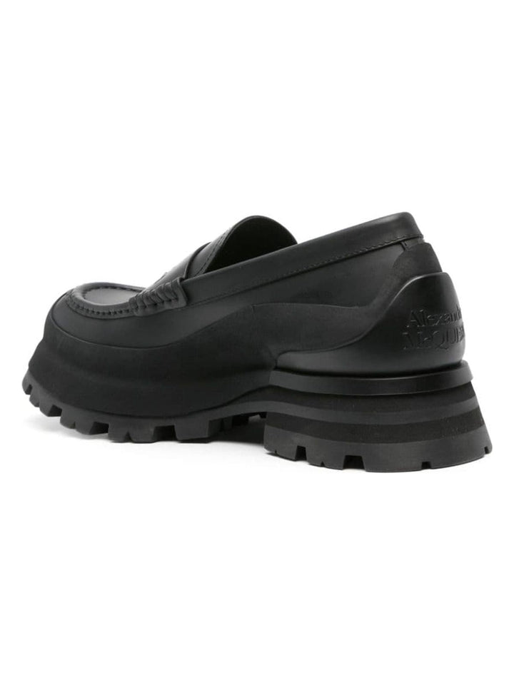 SEAL LOGO LEATHER LOAFERS