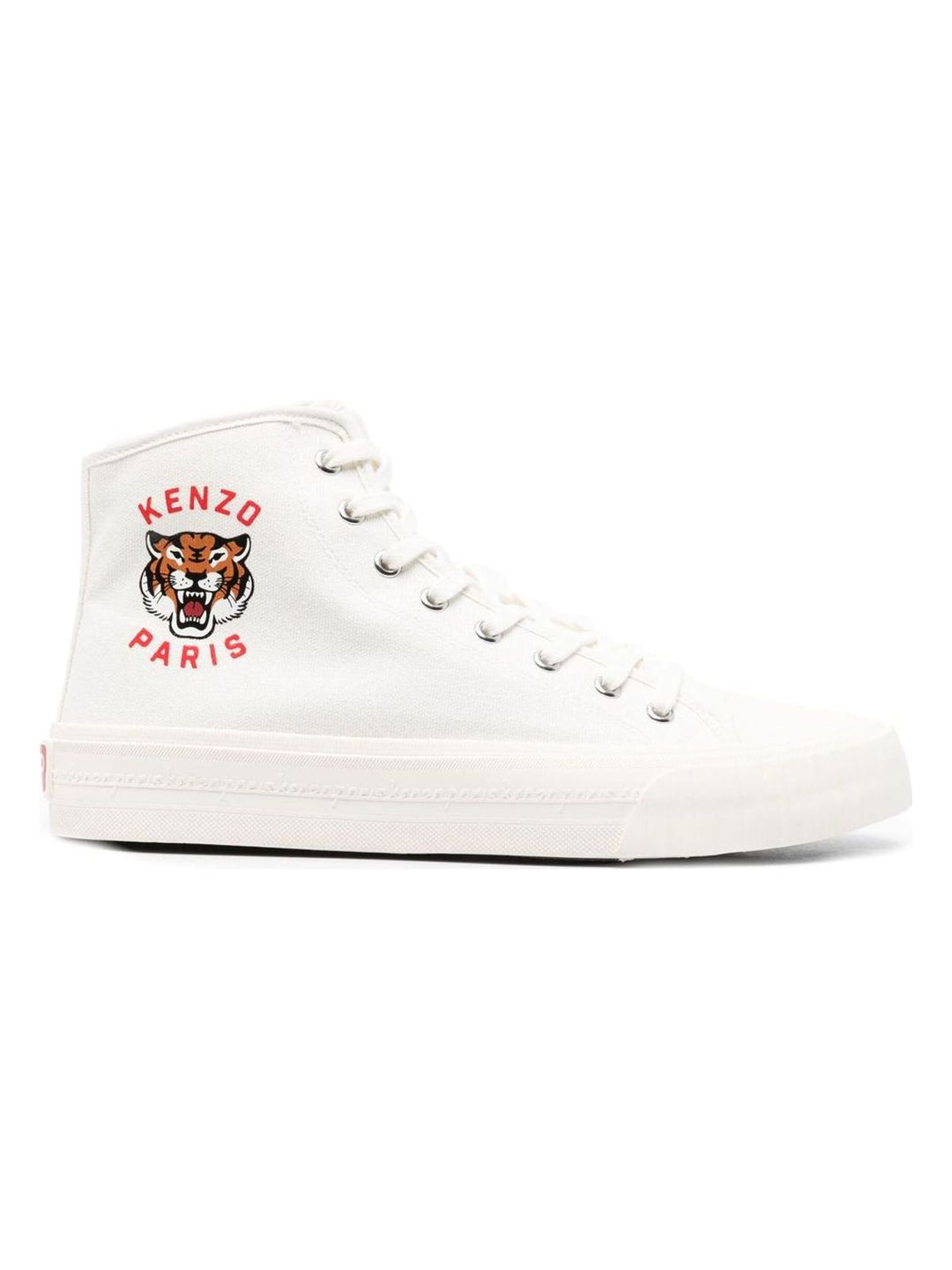 KENZO TIGER-PRINT HIGH-TOP SNEAKERS