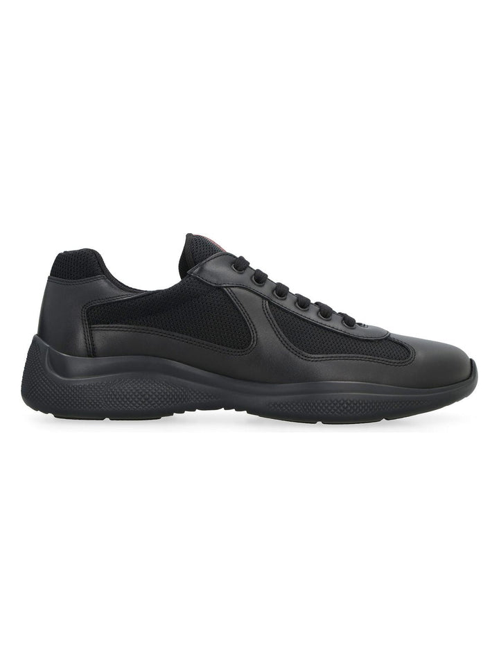 LEATHER LACE-UP SNEAKERS