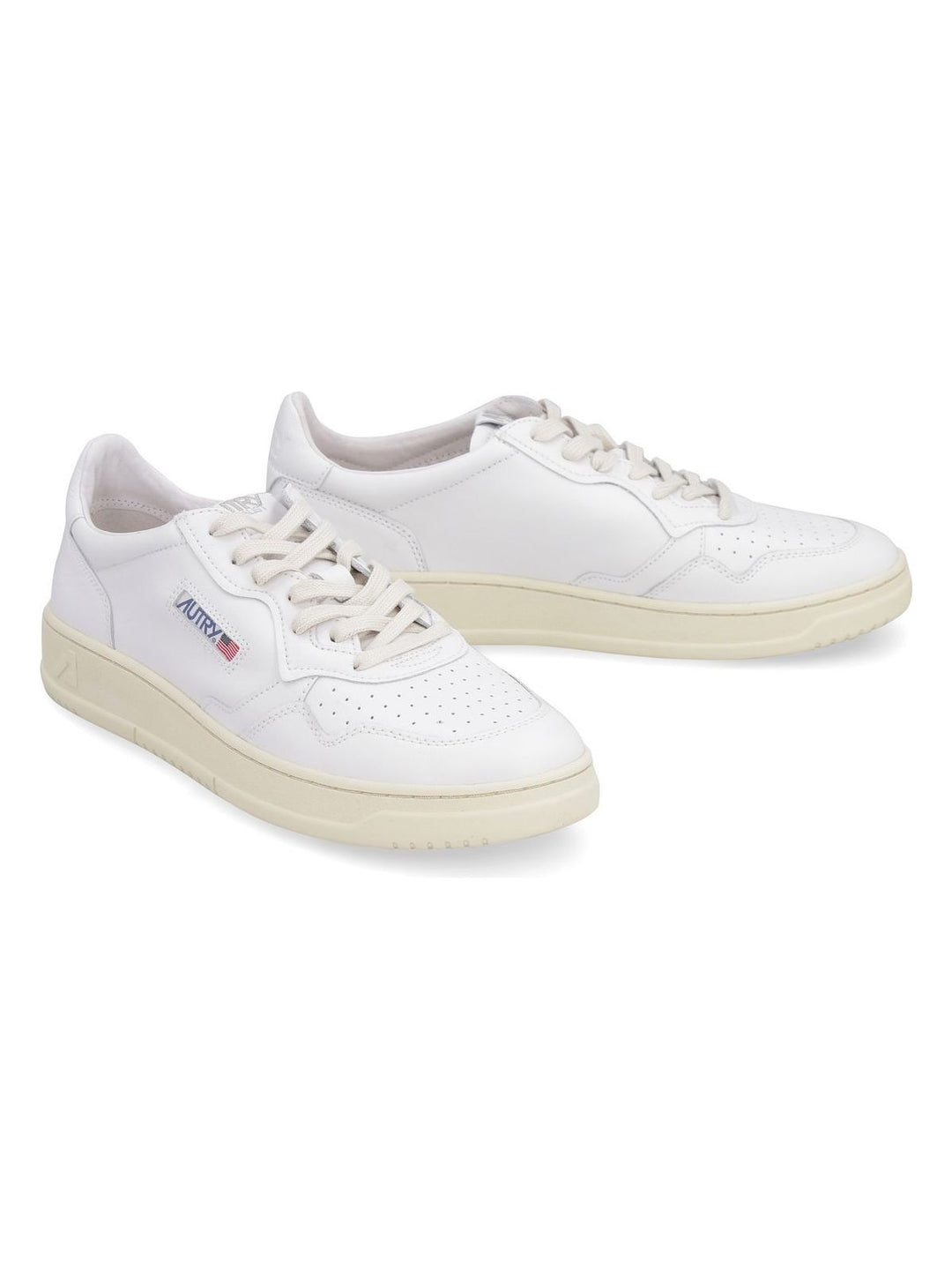 WHITE LEATHER MEDALIST SNEAKERS