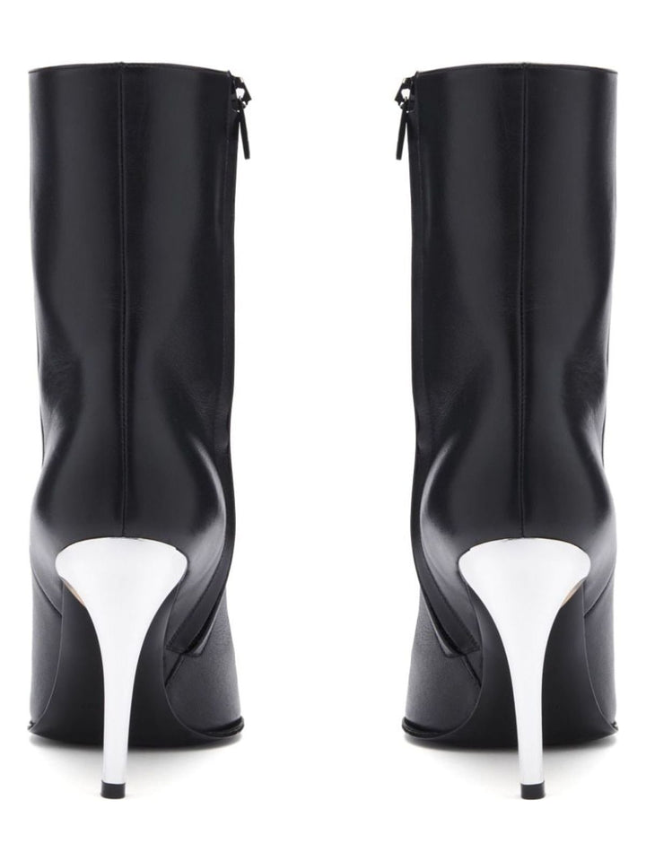 LEATHER HEEL ANKLE BOOTS