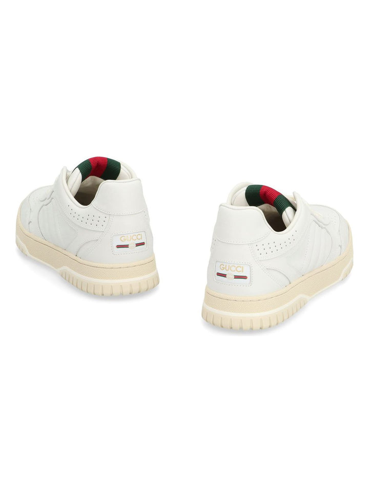 RE-WEB LEATHER LOW-TOP SNEAKERS