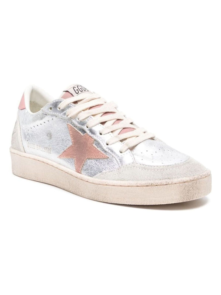 SNEAKER BALL STAR PLATEADO NUDE ROSA