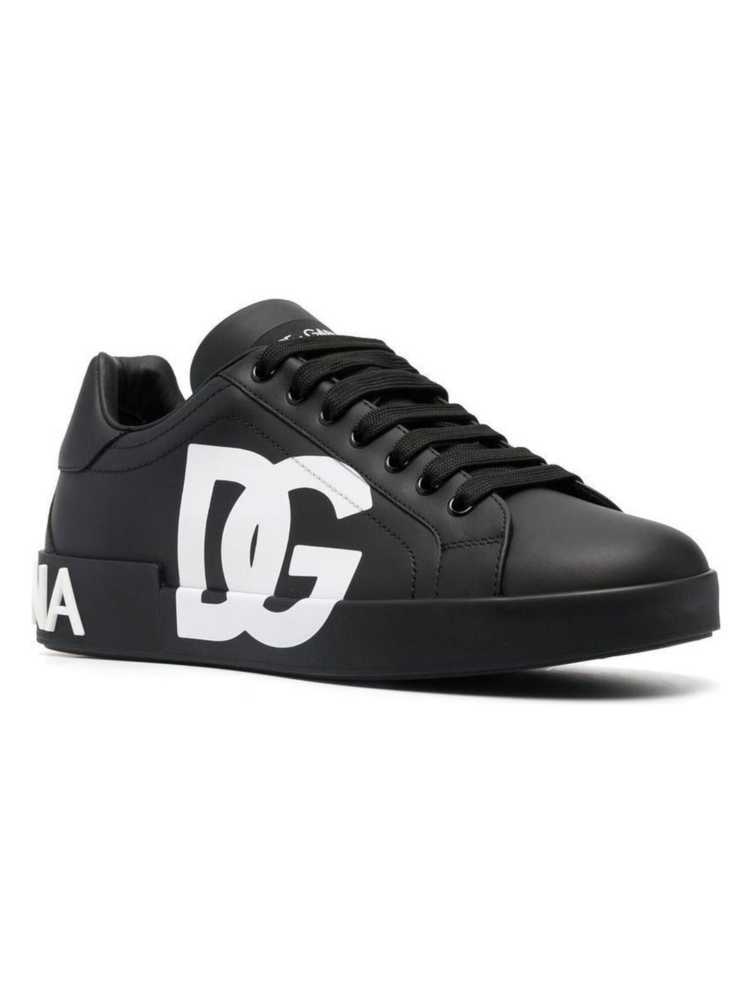 LEATHER PORTOFINO SNEAKERS WITH DG LOGO