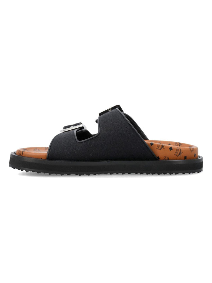 MCM CANVAS FLAT SANDALS