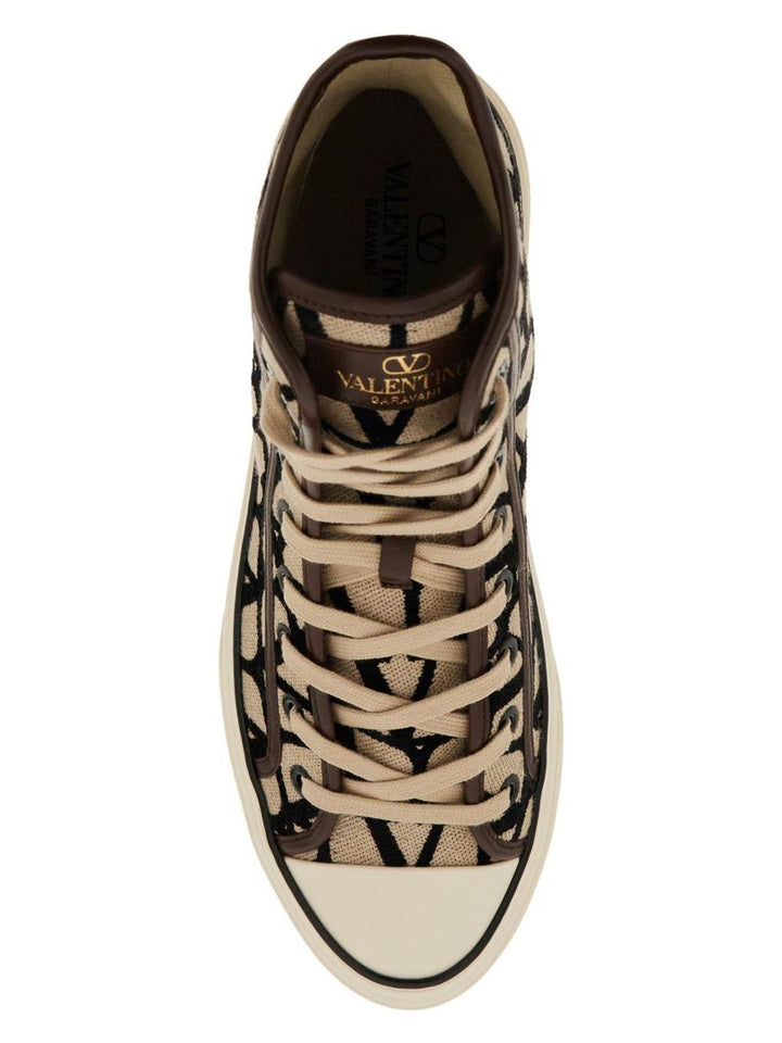 TOTALOOP TOILE ICONOGRAPHE HIGH-TOP SNEAKERS