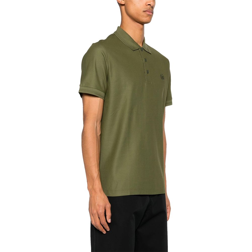 Burberry Green Cotton Polo Men's Shirt